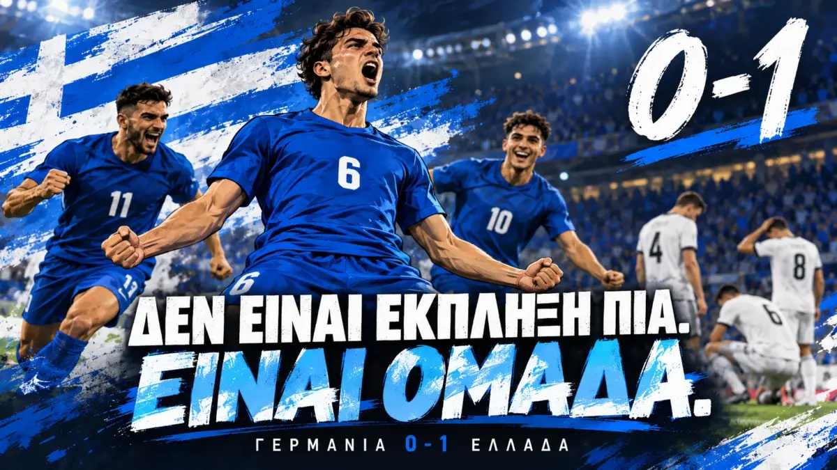 Γερμανία 0-1 Ελλάδα: Δεν είναι έκπληξη πια. Είναι ομάδα.